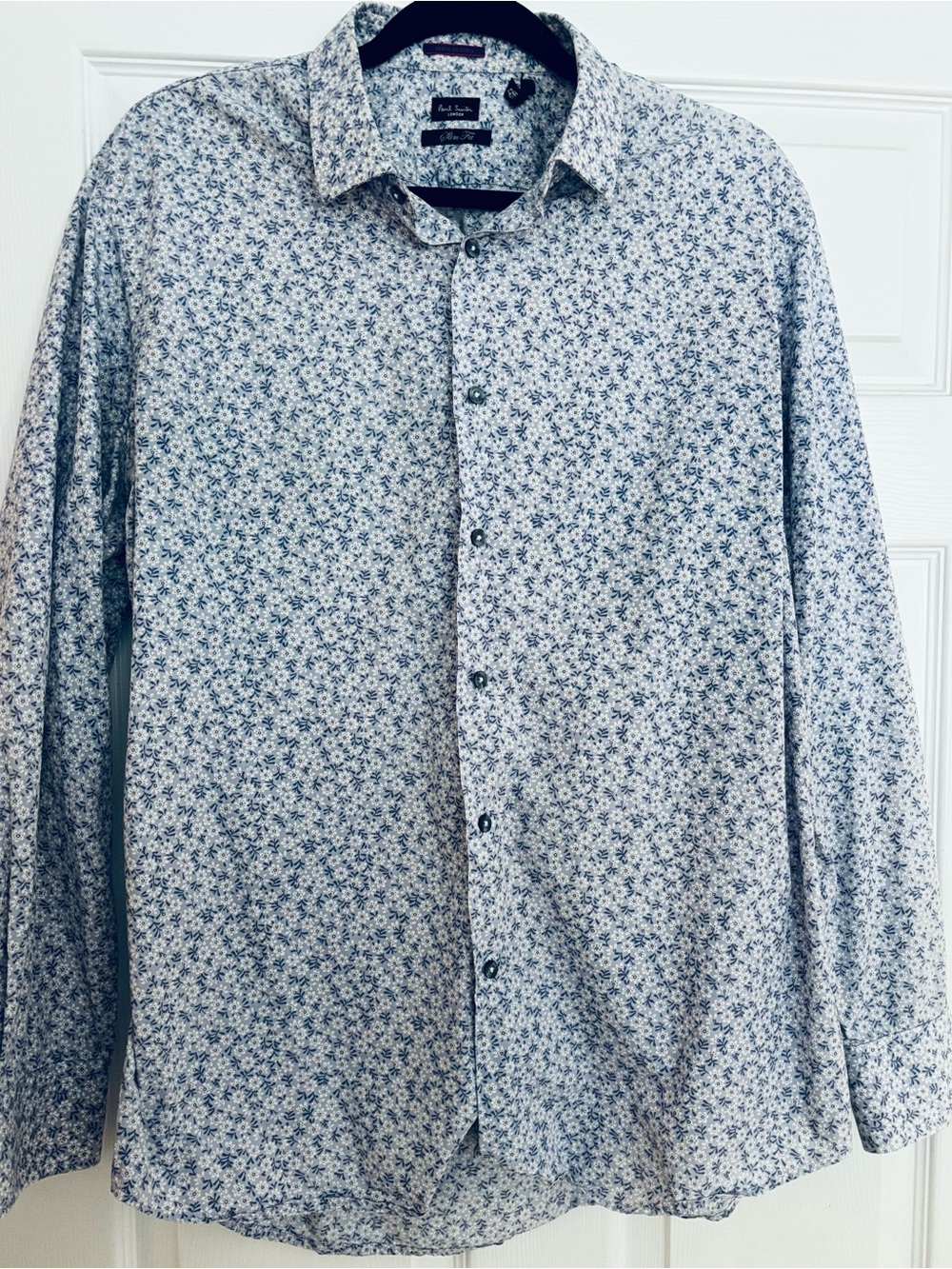 Paul Smith London Men’s Slim Fit Floral Button-Down Shirt | Size 16.5/42